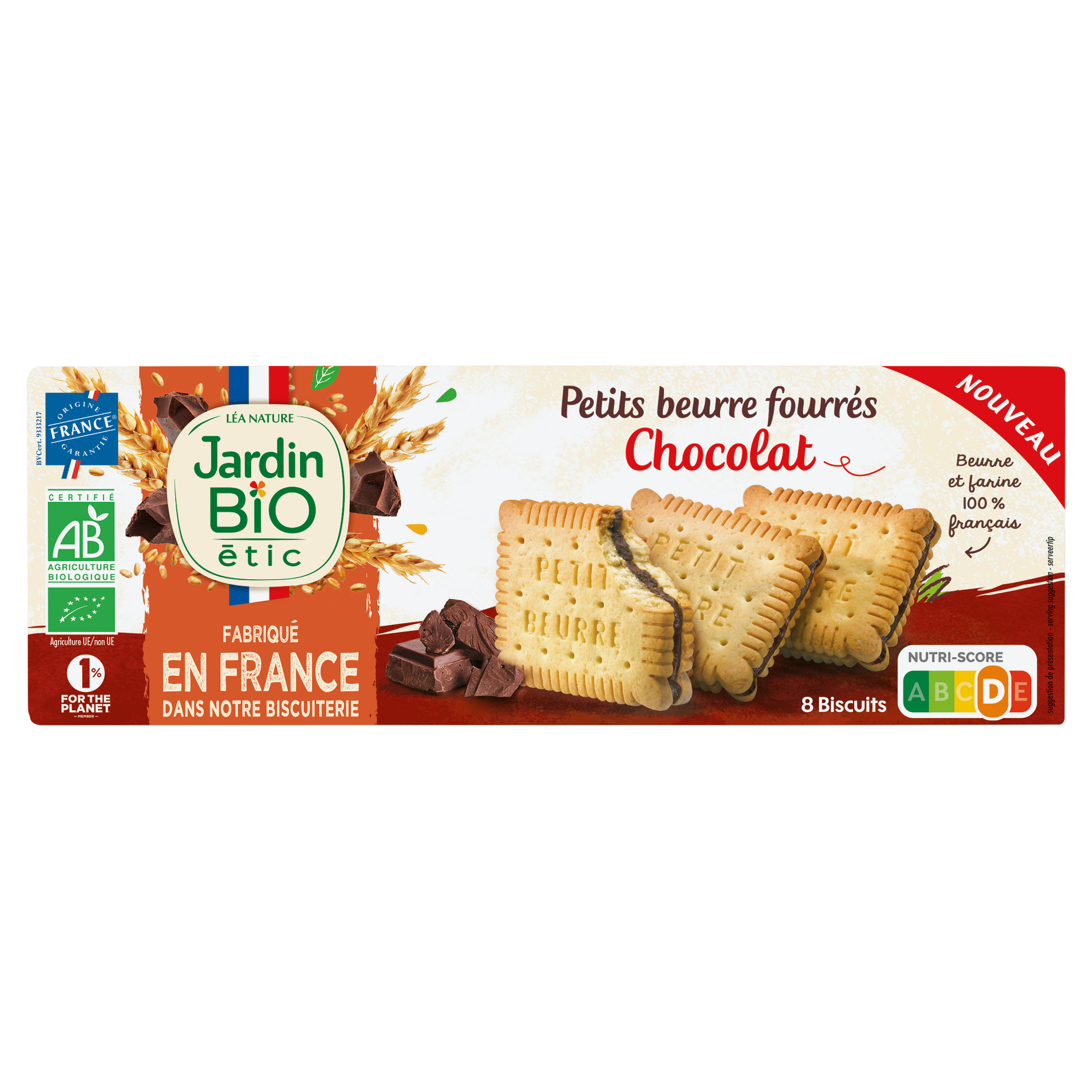 1er prix des meilleurs produits bio 2025 catégorie biscuits gâteaux - petits beurre fourrés - Jardin bio étic