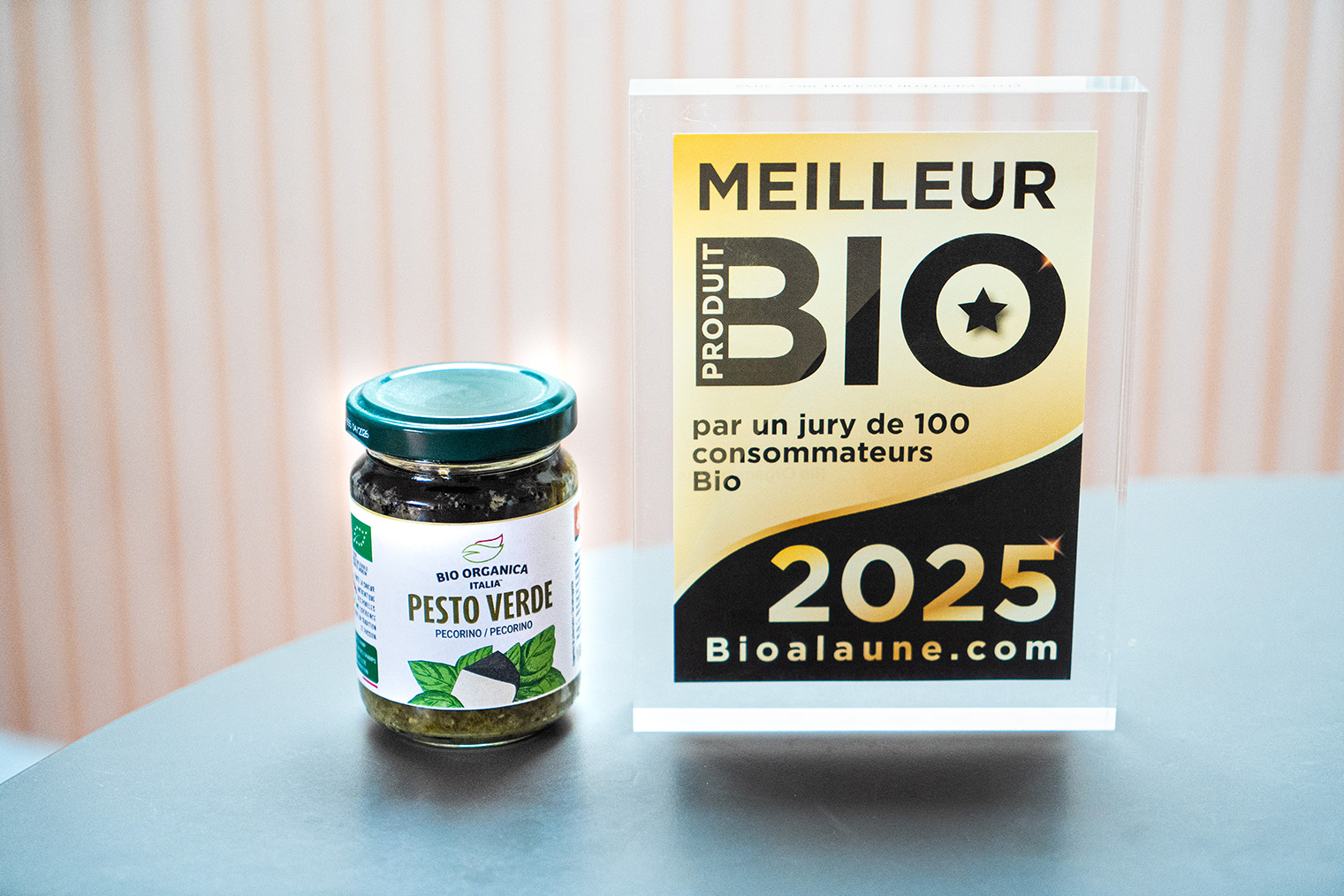 1er prix des meilleurs produits bio 2025 catégorie sauce tomate et pesto - pesto verde - bio organica italia