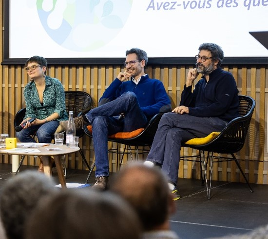 Lucie Pinson, Jean-Baptiste Fressoz et Stéphane Chatelain